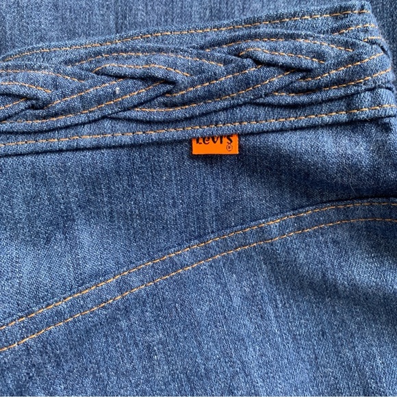Vintage 70s Levi’s Orange Tab High Rise Bell Bottom Jeans Deadstock USA Sz 29 - Picture 1 of 16